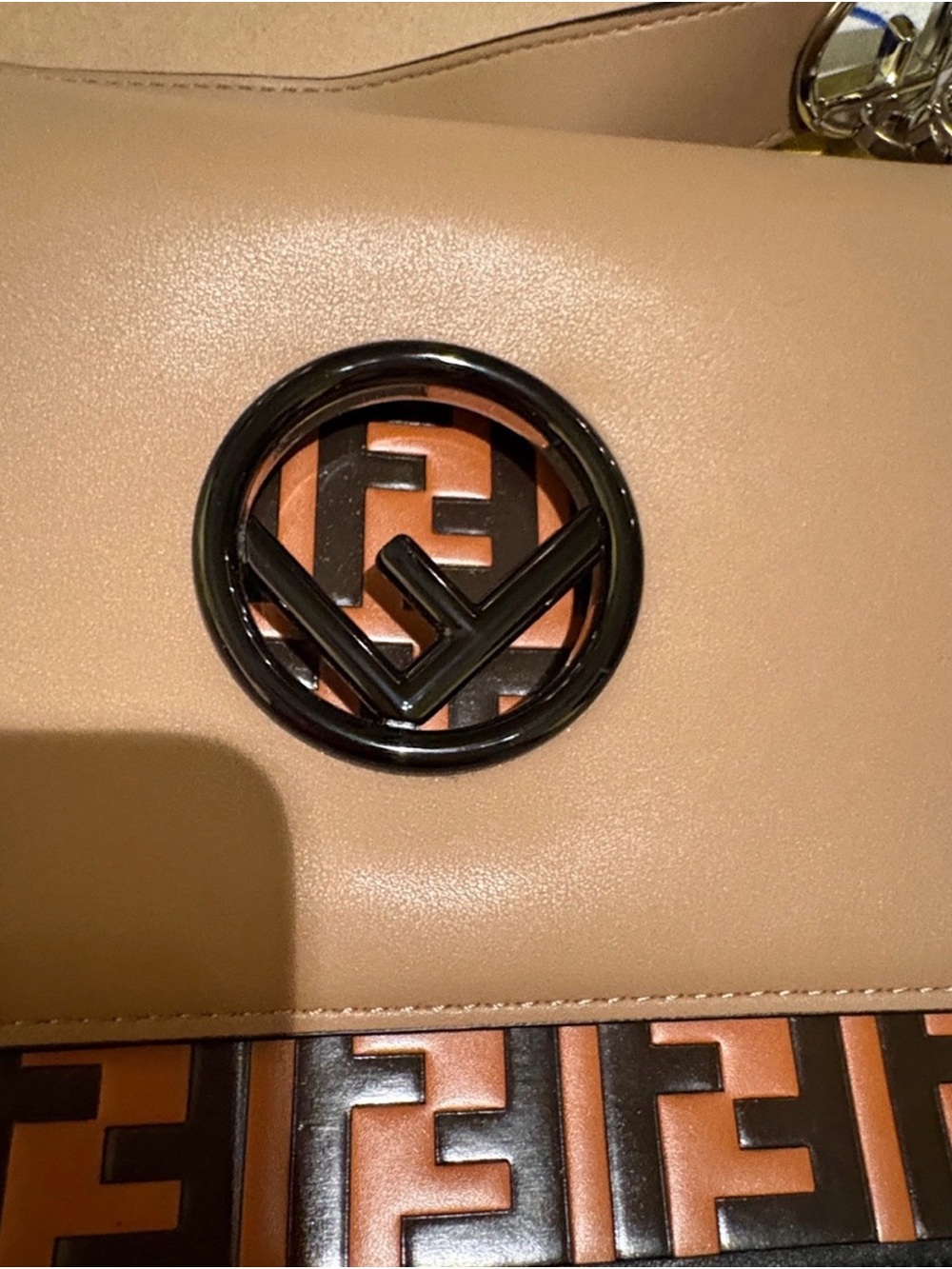 Beige Handbag with Gold Hardware - Picture 2 of 3